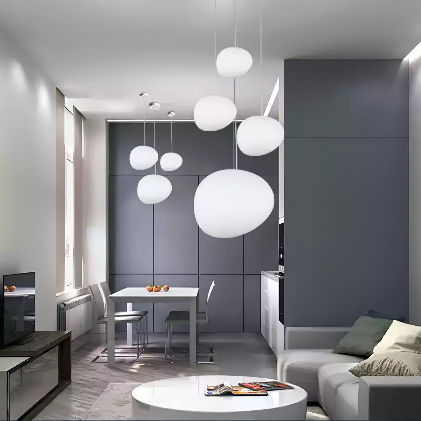 Gregg Stone Shape Glass Pendant Light - Letslighting