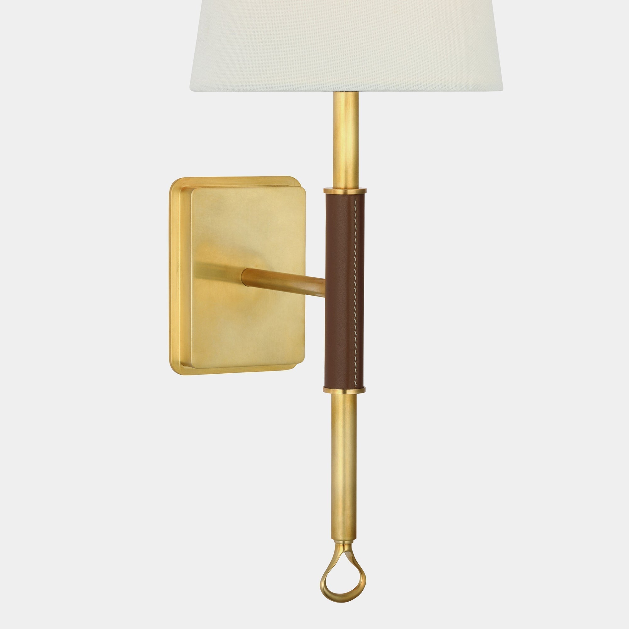 Osilan Vintage Staggered Tail Brass Fabric Sconce Wall Lamp - Lamp Copper