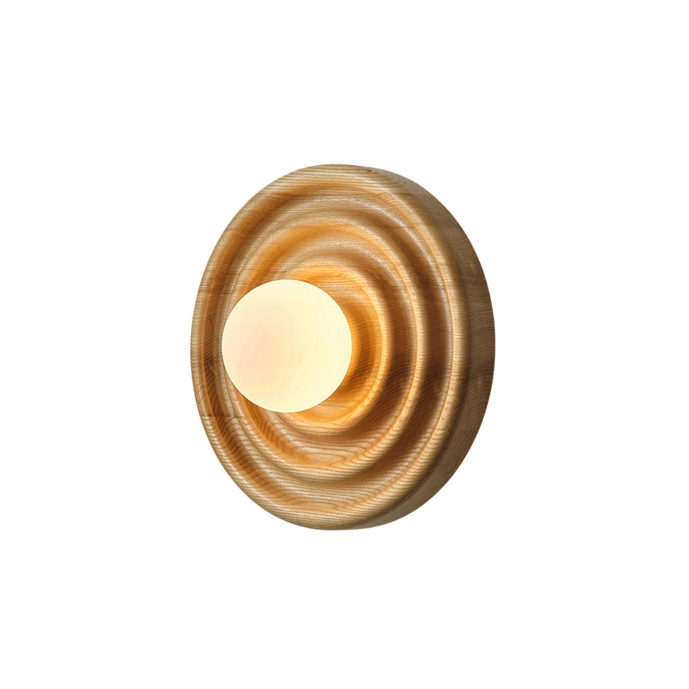 Ultalora Modern Minimalist Wood Glass Wall Lamp - Lamp Copper