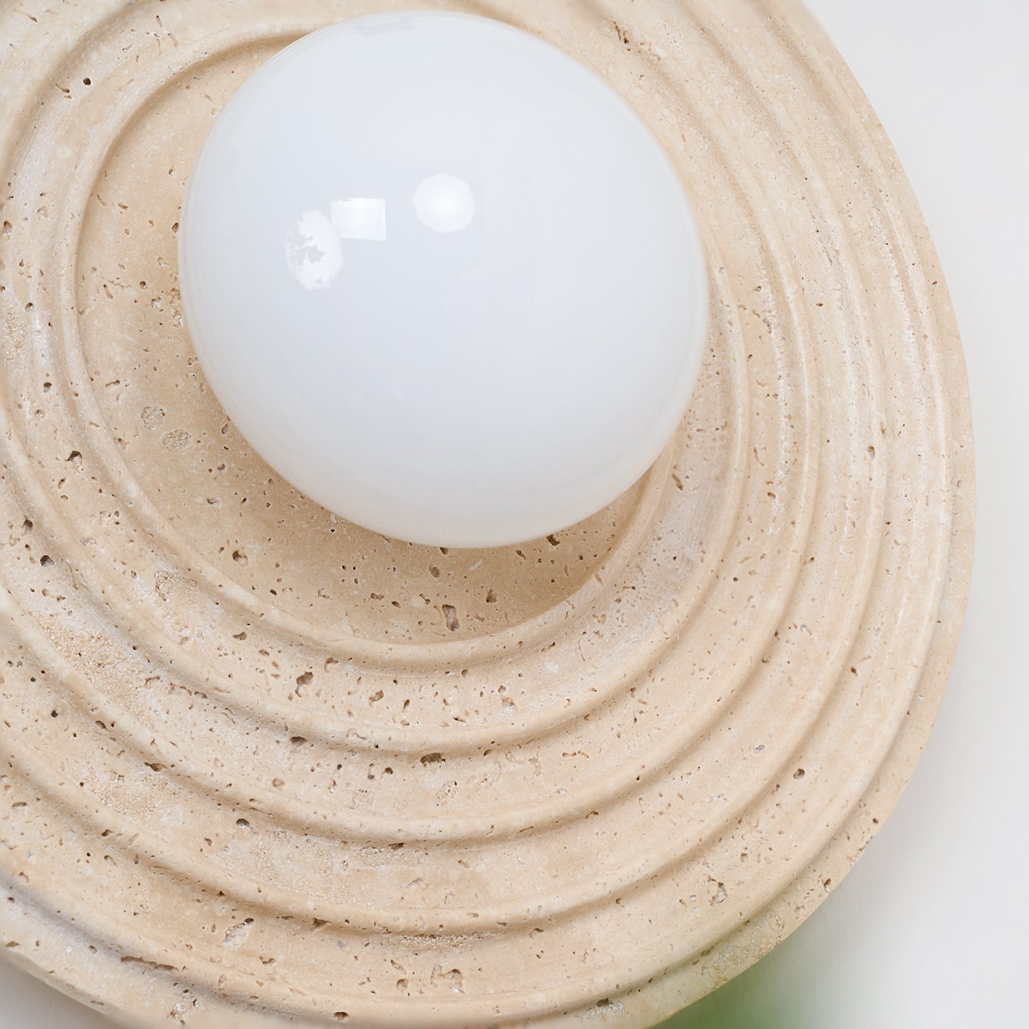 Isoror Spiral-Ring Travertine Wall Light - Letslighting