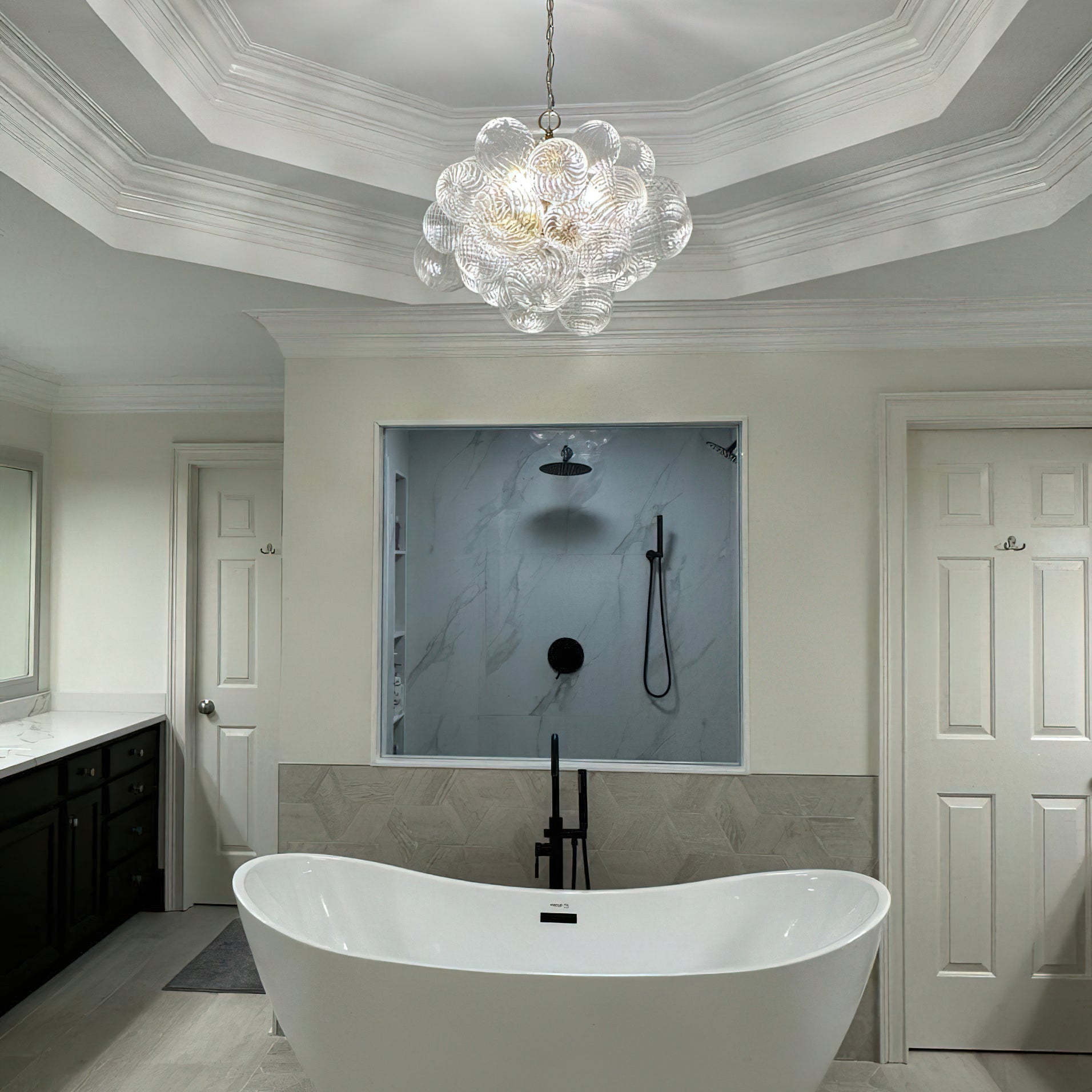 Aurora Chandelier Glass Ball Bubble Modern - Letslighting