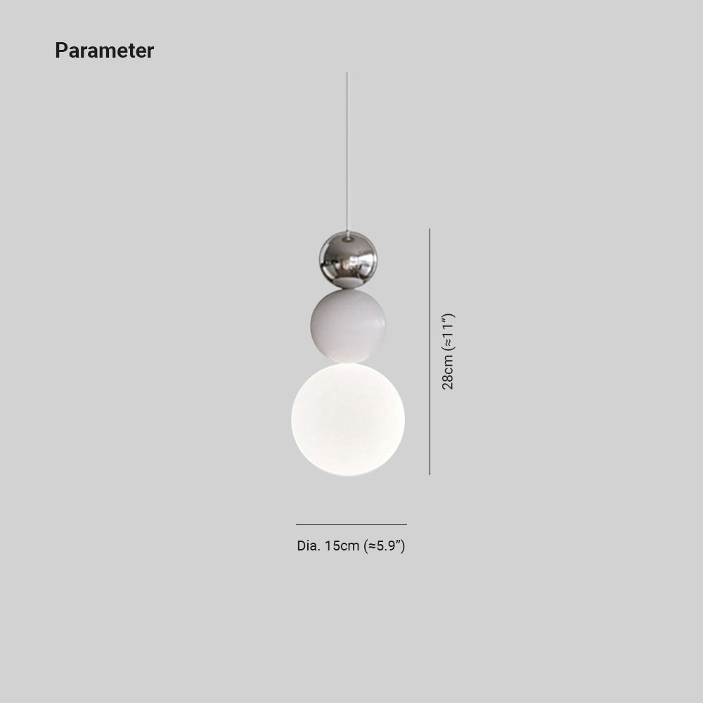 Valentina Moderno Bauhaus LED Vidrio Metal Lámpara Colgante Dormitorio