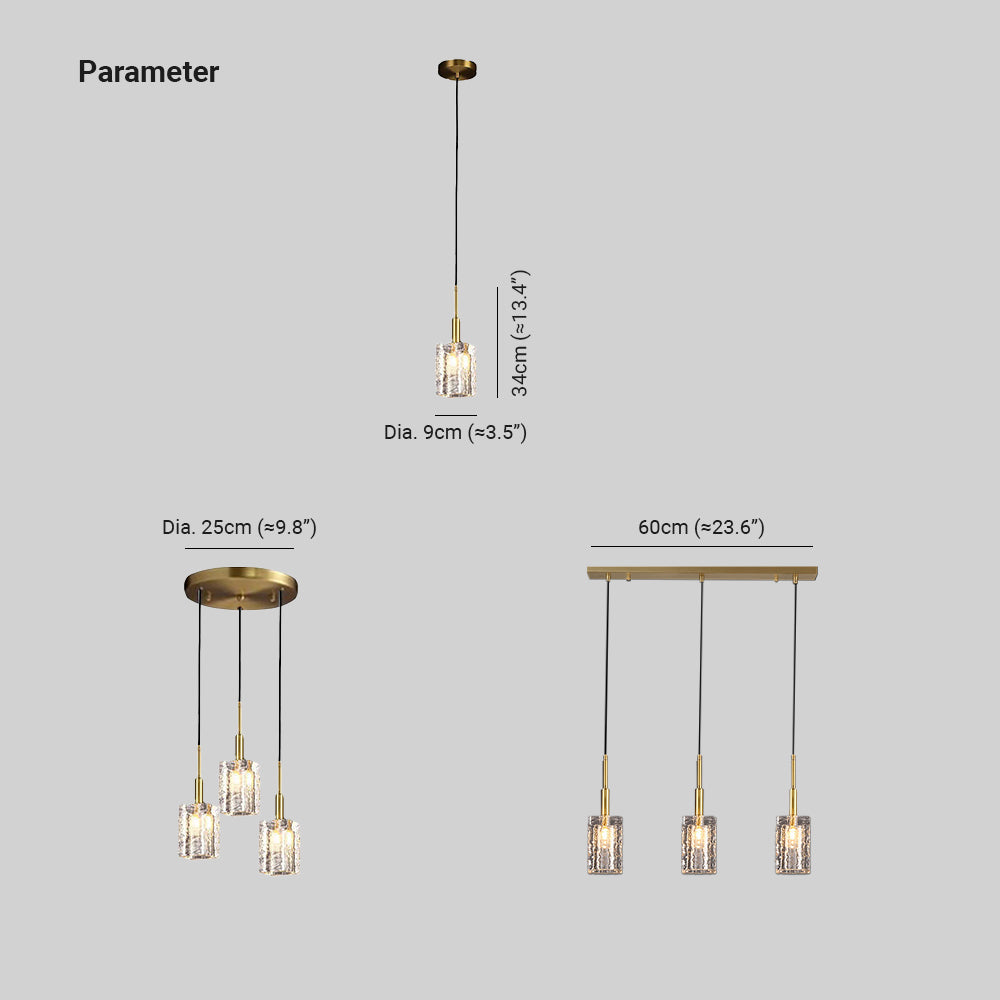 Kristy Moderno Simple Lámpara Colgante Cristal Cocina/Comedor