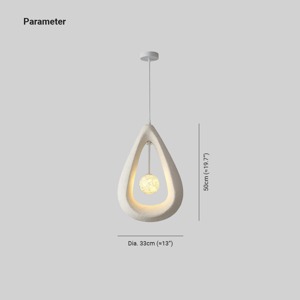 Avi Moderna Hueco PVC Lámpara Colgante Dormitorio