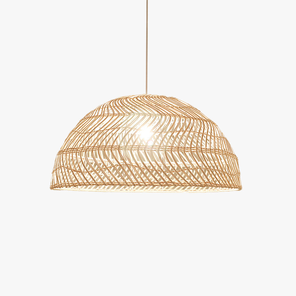 Ritta Retro Hecho a Mano Ratán/Metal Lámpara Colgante Dormitorio