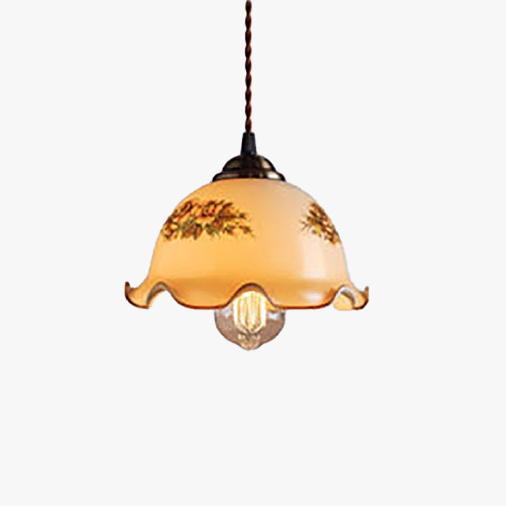 Valentina Moderna Flor Metal/Vidrio Lámpara Colgante Dormitorio/ Estudio
