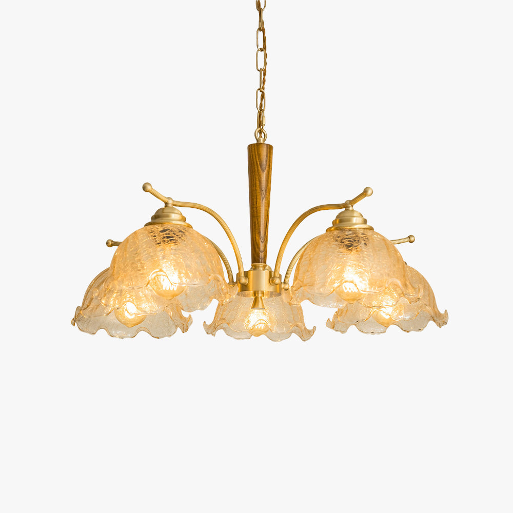 Arisha Retro LED Metal/Madera Lámparas de Araña Dormitorio/ Salón