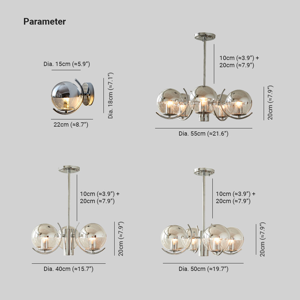 Valentina Metal/Vidrio LED Lámpara Colgante Salón/Dormitorio