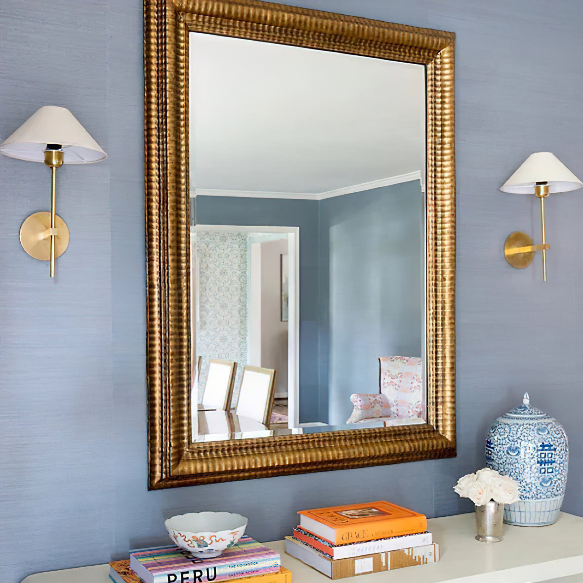 Silva Lámpara de Pared con Pantalla Cónica Blanca de Tela