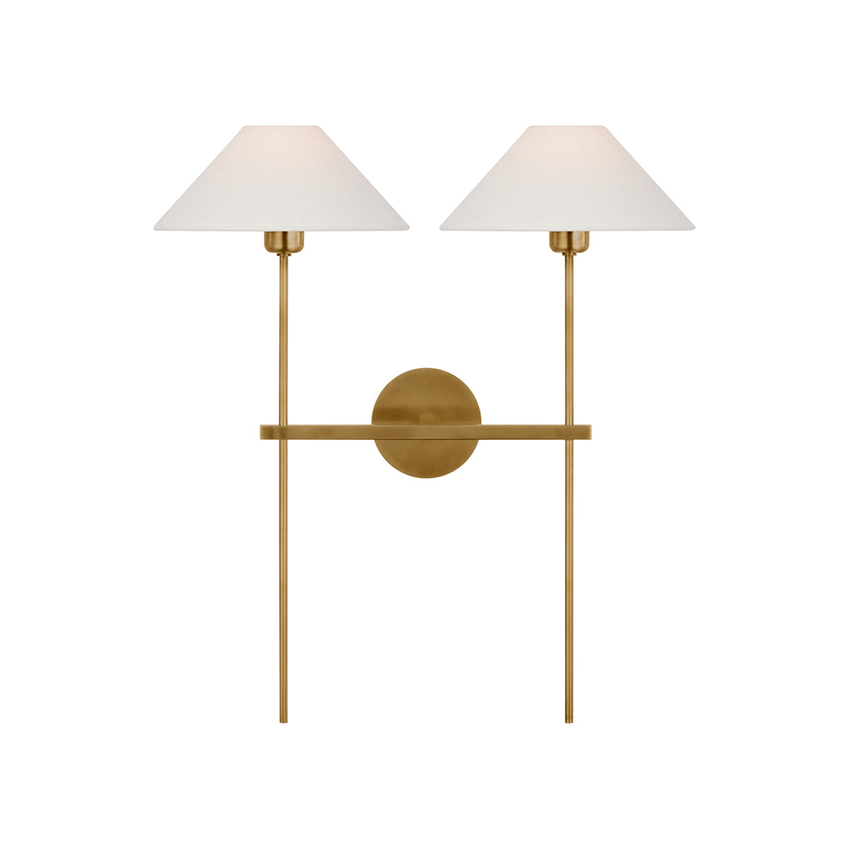 Silva Lámpara de Pared con Pantalla Cónica Blanca de Tela