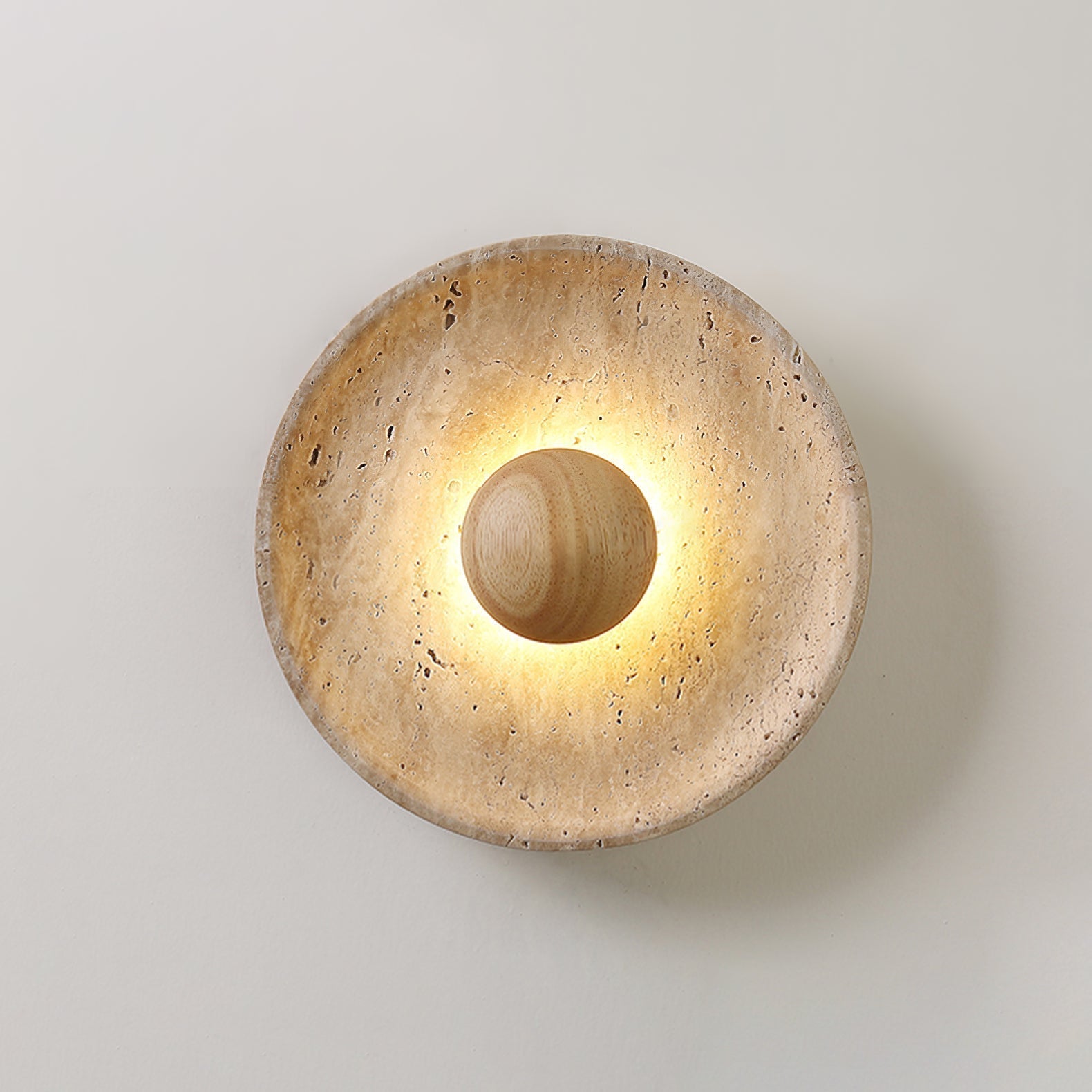 Ritta Lámpara de Pared Sun de Travertino