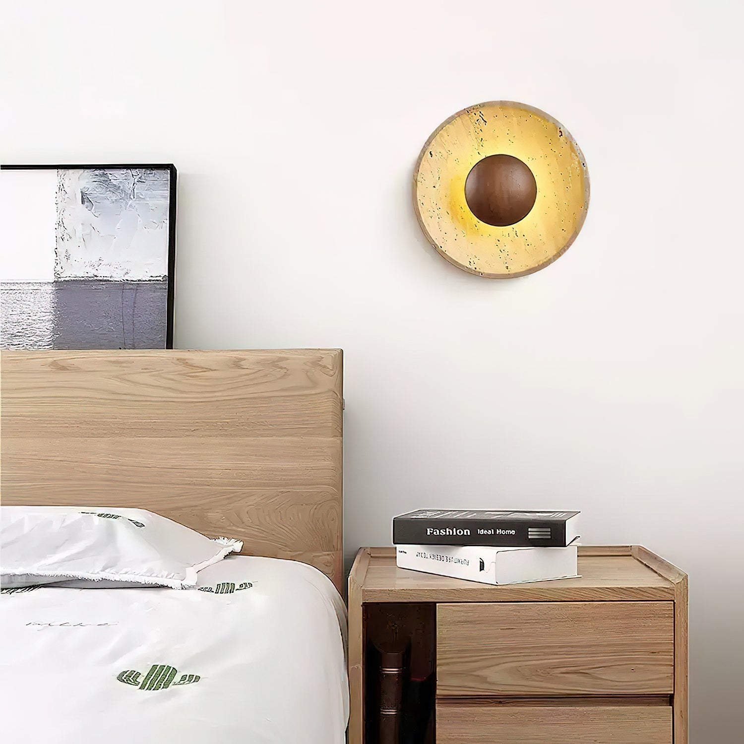 Ritta Lámpara de Pared Sun de Travertino