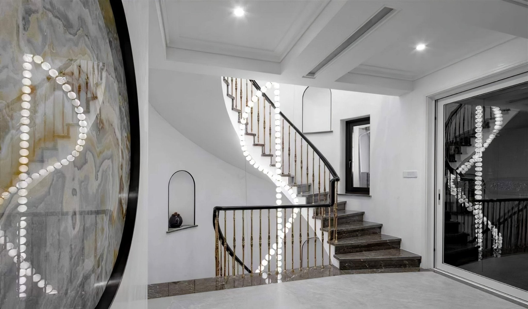 PearlCascade Glass Bead Chandelier - Letslighting