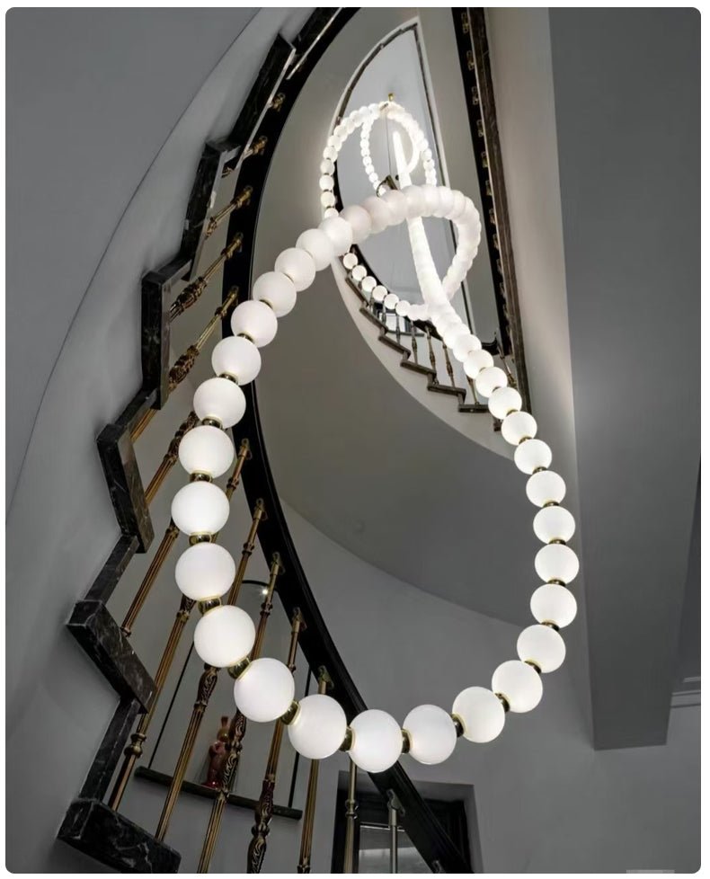 PearlCascade Glass Bead Chandelier - Letslighting