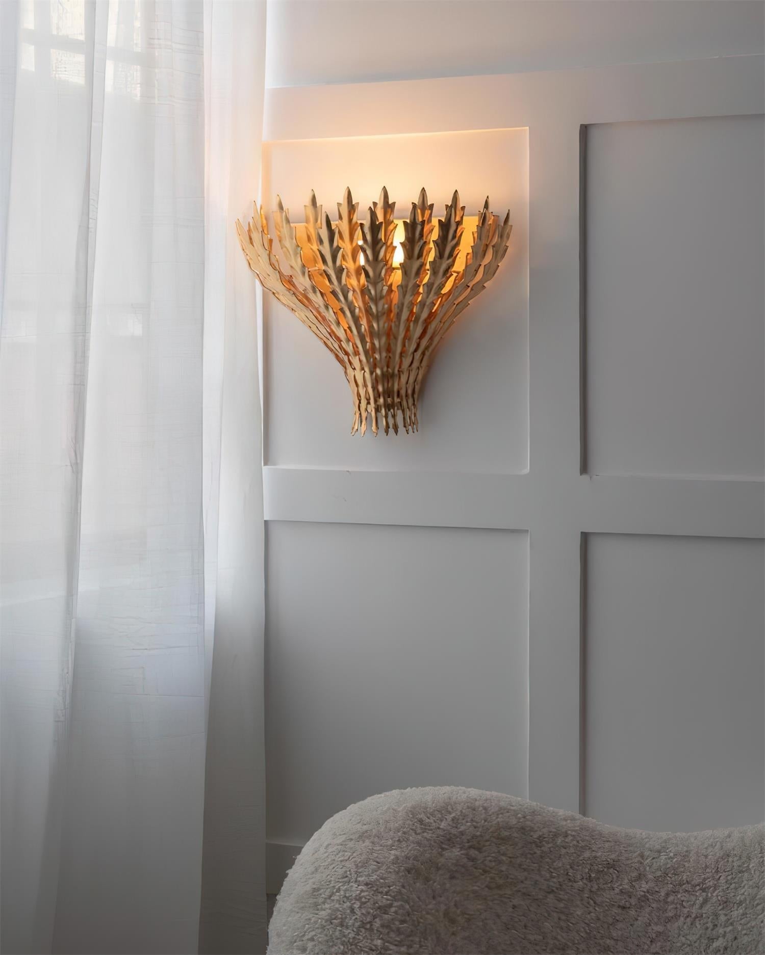 Wall Light Handmade Leaf Motif Metal Body Elegant Sconce - Letslighting