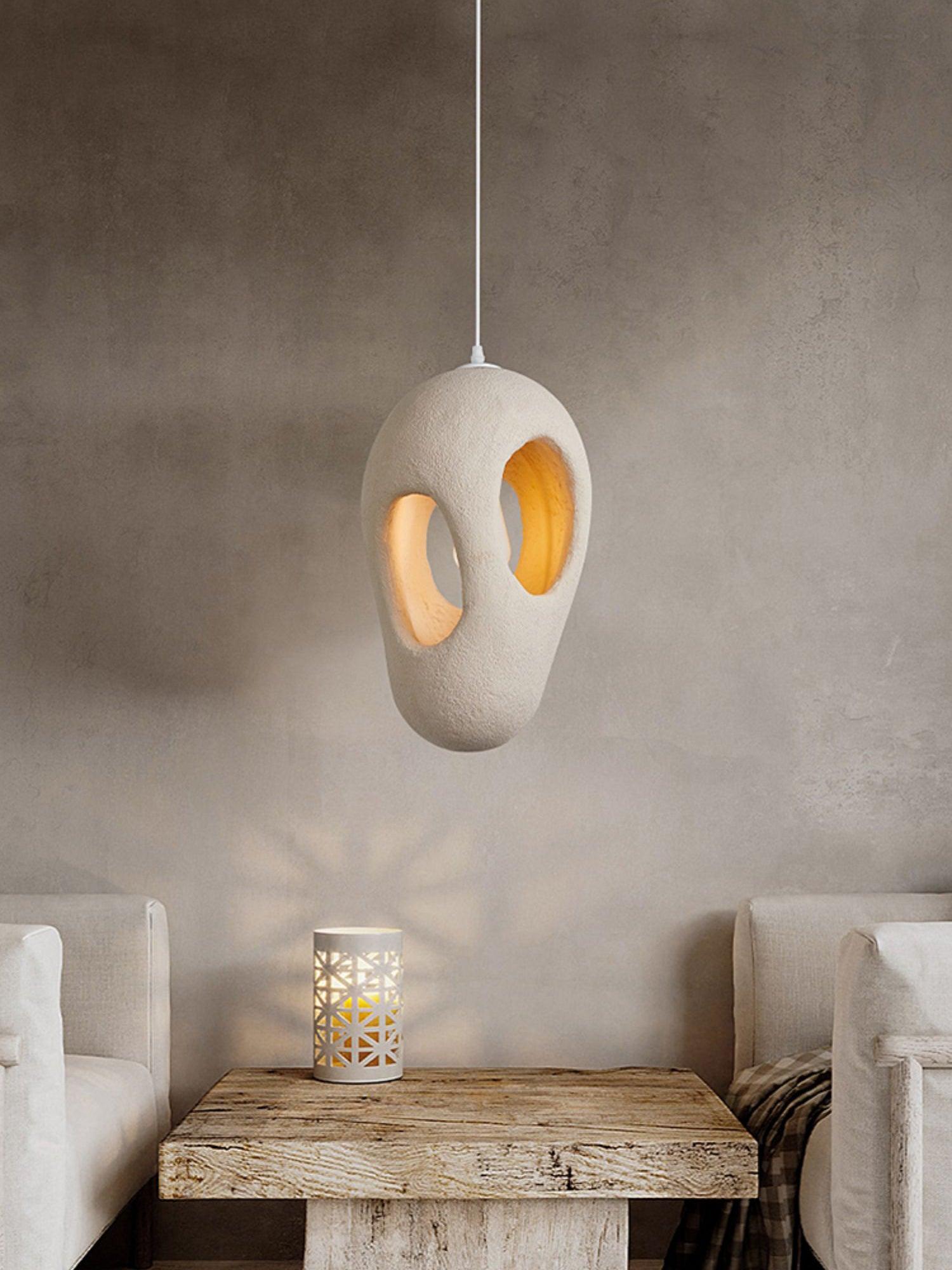 Hand-Built White Pendant Lamp - Letslighting