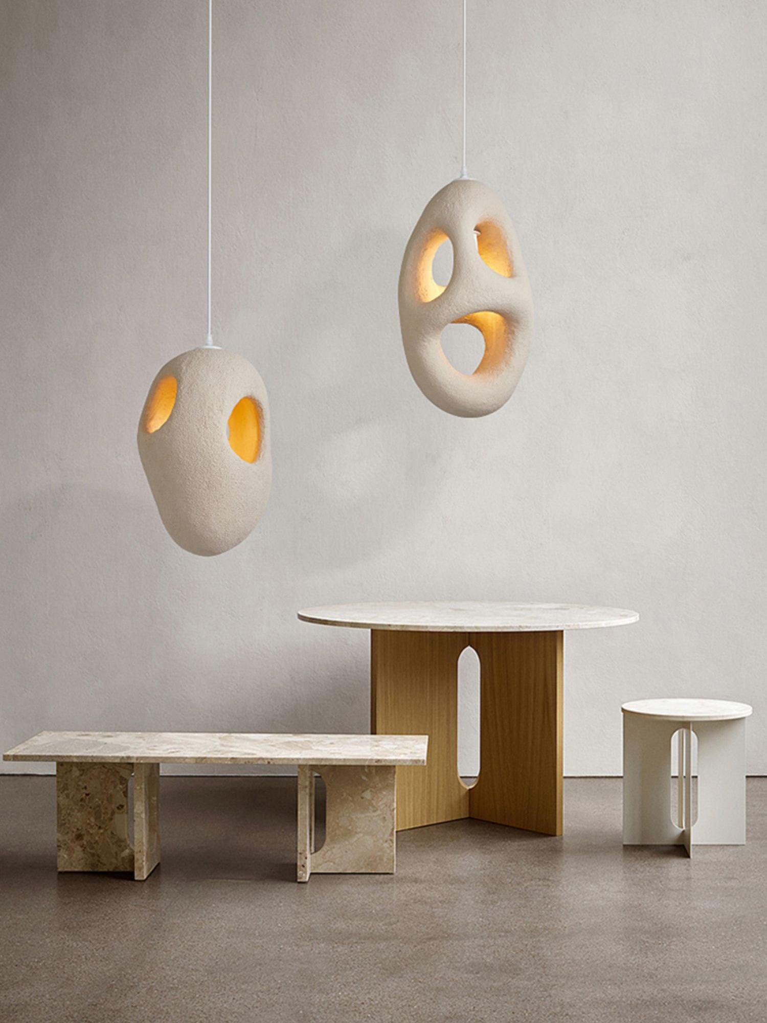 Hand-Built White Pendant Lamp - Letslighting