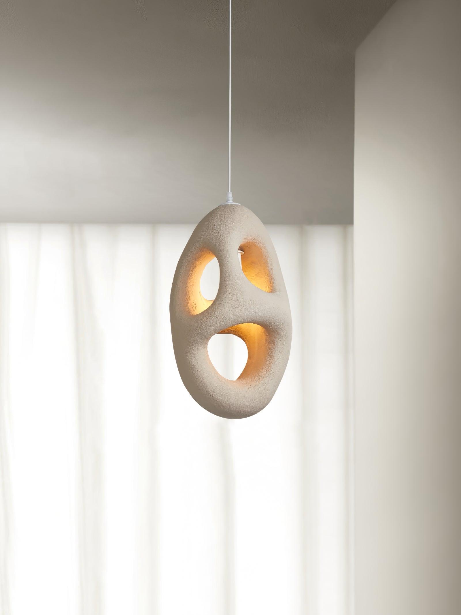 Hand-Built White Pendant Lamp - Letslighting