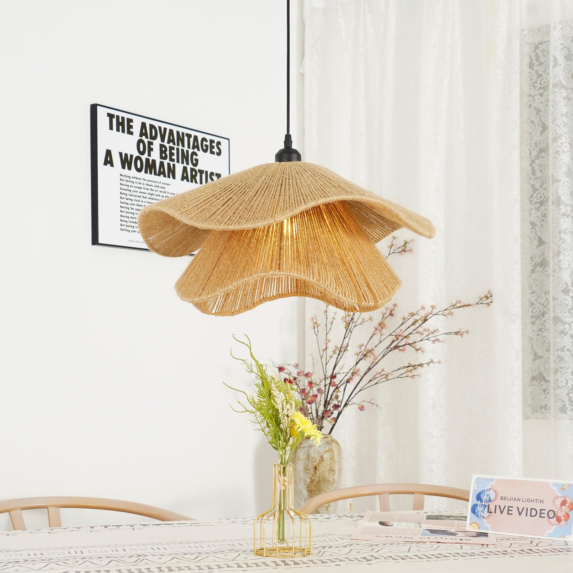 Handmade Straw Hat Pendant Lamp - Letslighting
