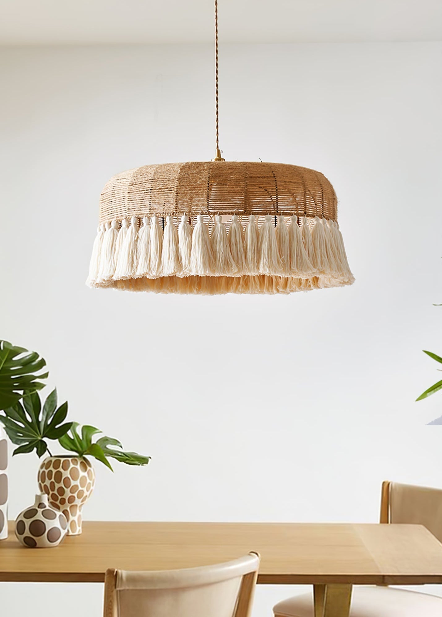 Handwoven Jute Pendant Light - Letslighting