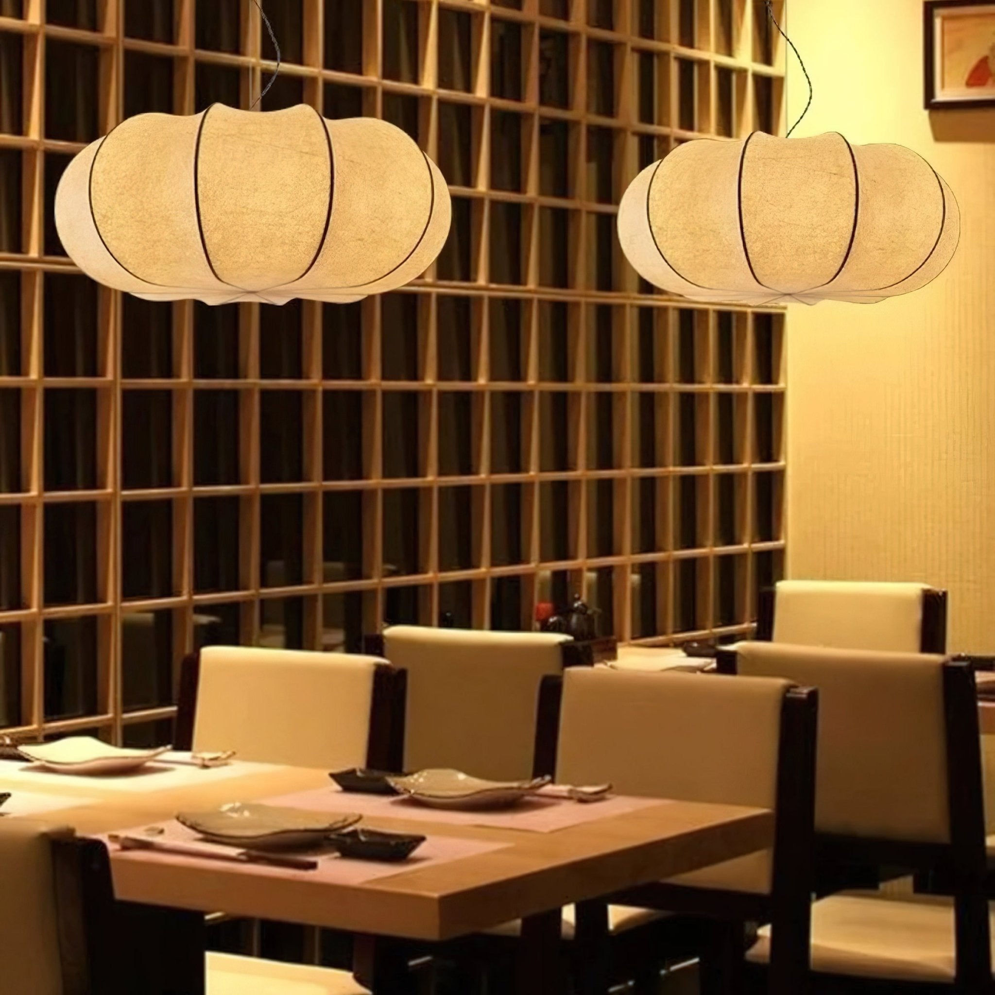 Oblate Silk Pendant Lamp - Letslighting
