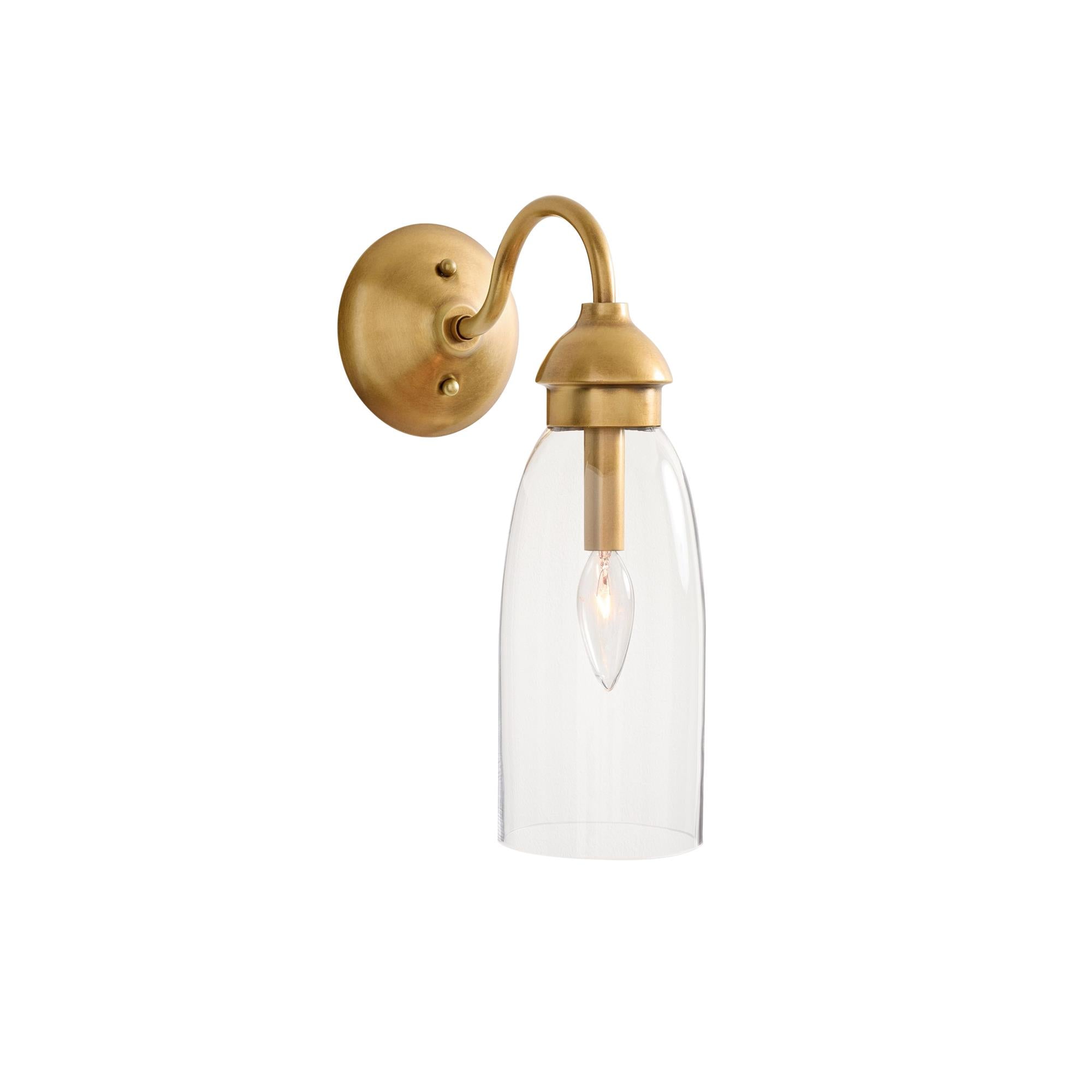 Nydoreth Modern Minimalist Copper Glass Wall Lamp - Lamp Copper