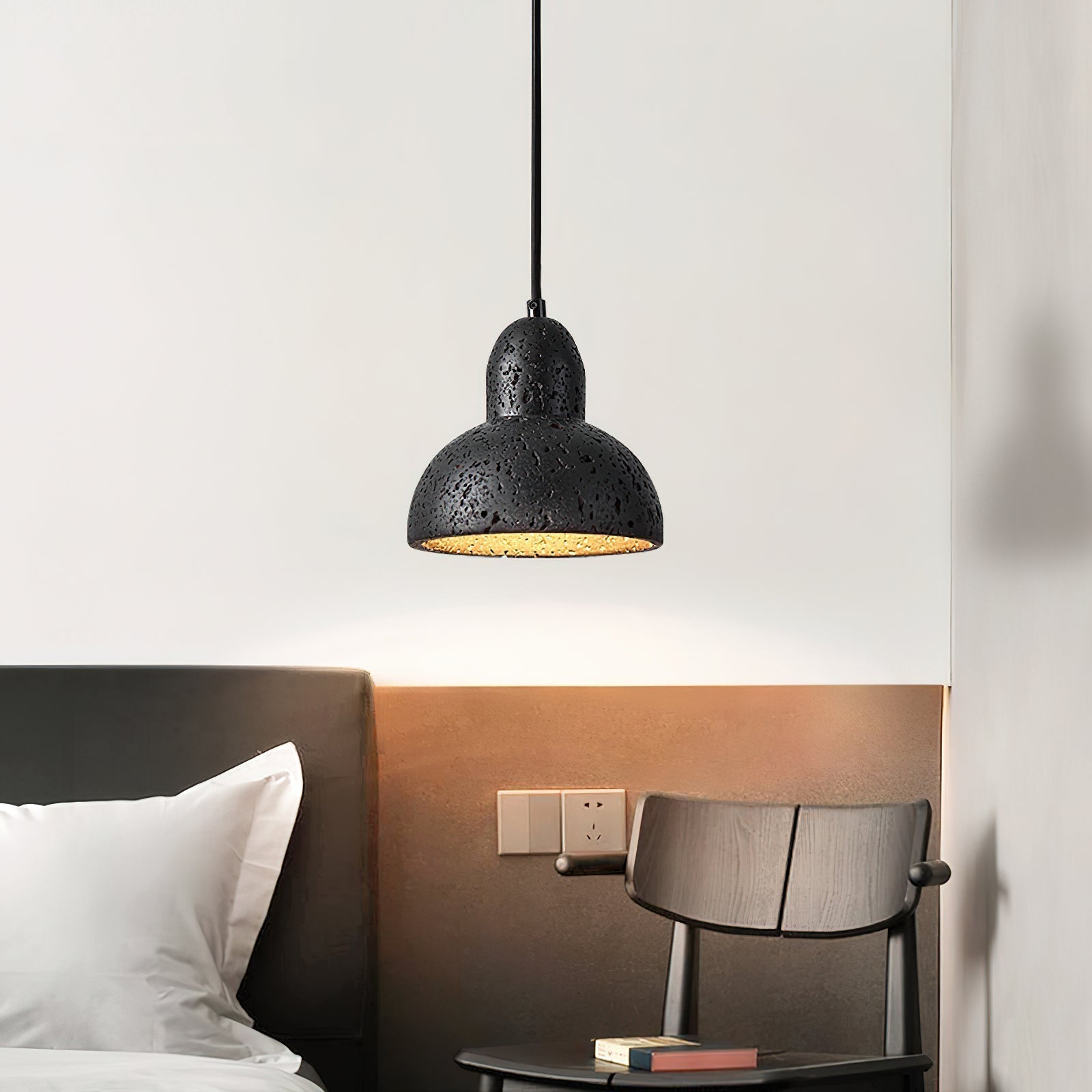 Vaelior Dome Shade Travertine Pendant Light - Letslighting