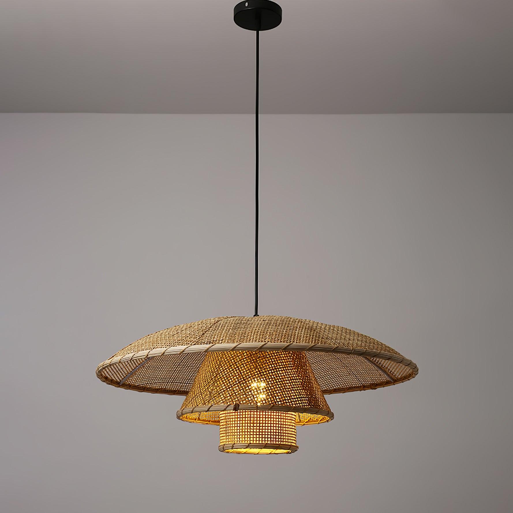 Hat Weave Rattan Pendant Lamp - Letslighting