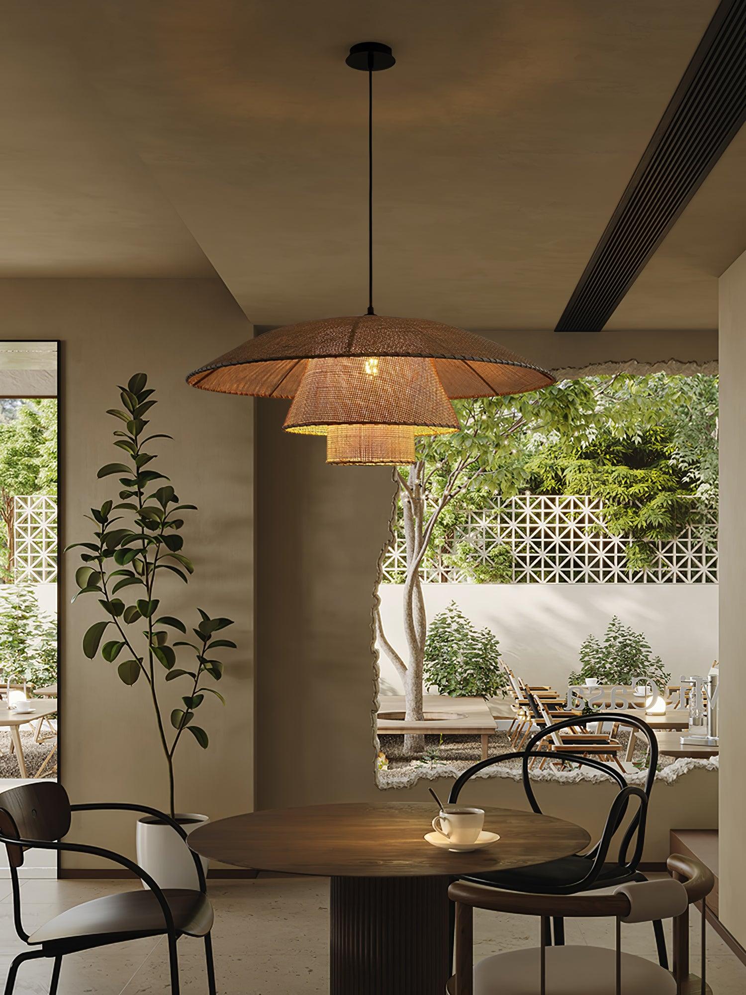 Hat Weave Rattan Pendant Lamp - Letslighting