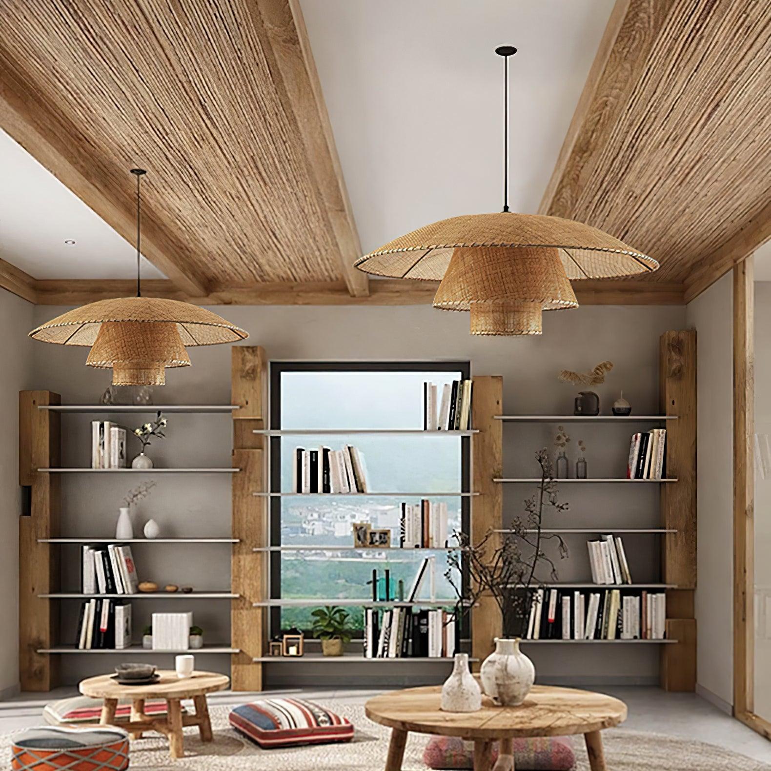 Hat Weave Rattan Pendant Lamp - Letslighting