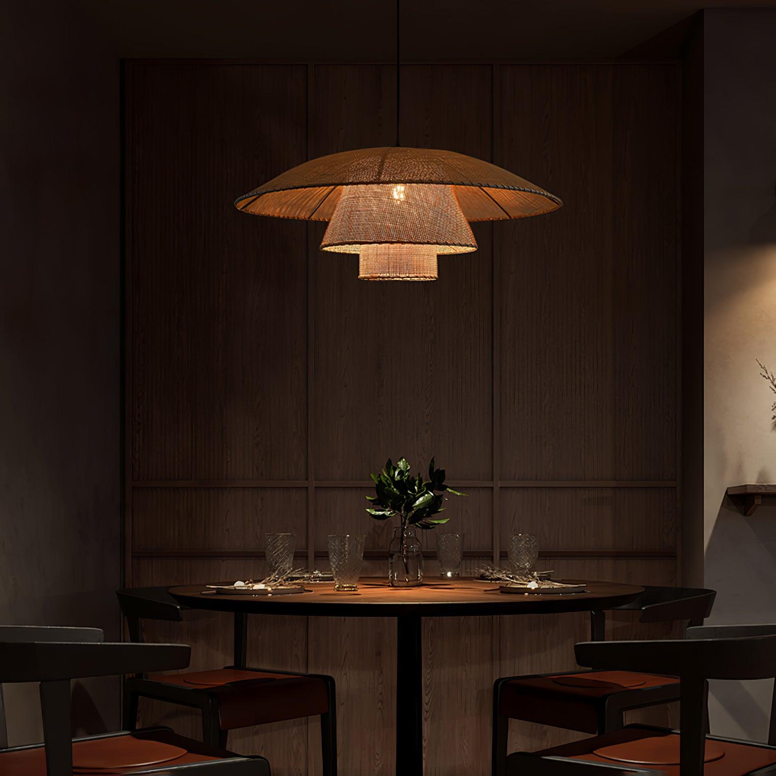 Hat Weave Rattan Pendant Lamp - Letslighting