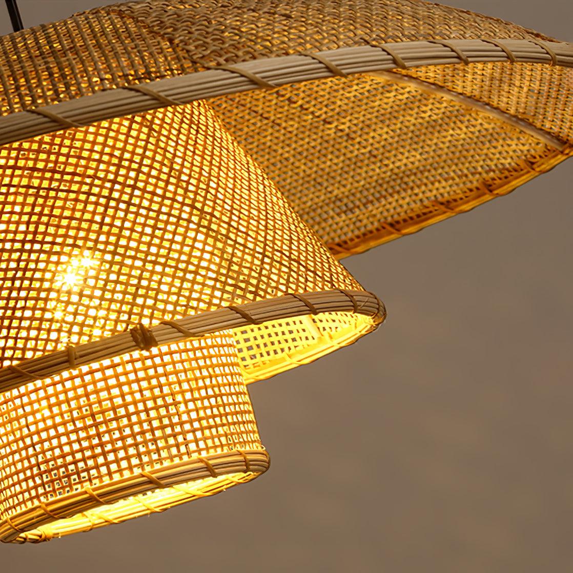 Hat Weave Rattan Pendant Lamp - Letslighting