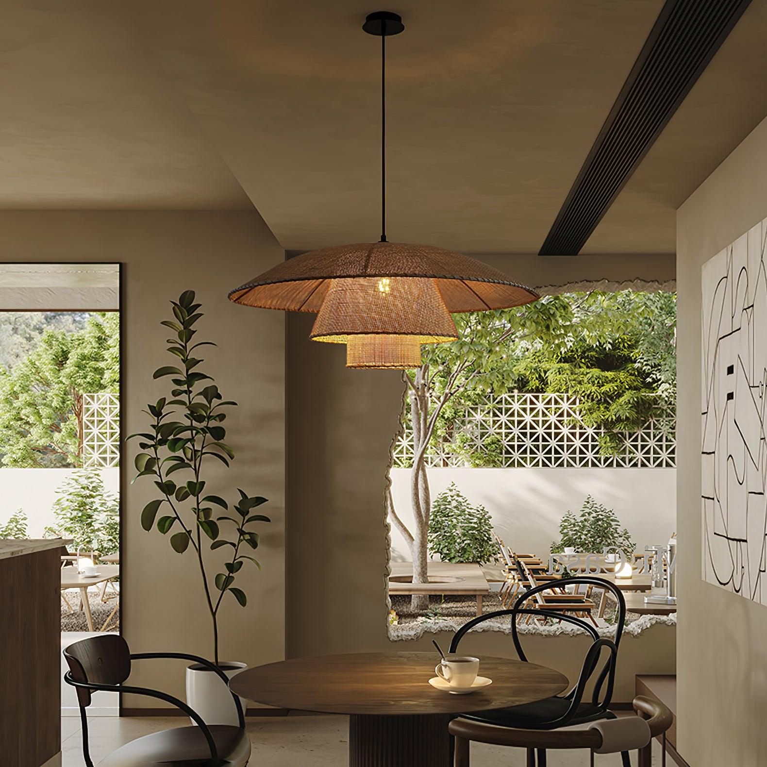 Hat Weave Rattan Pendant Lamp - Letslighting