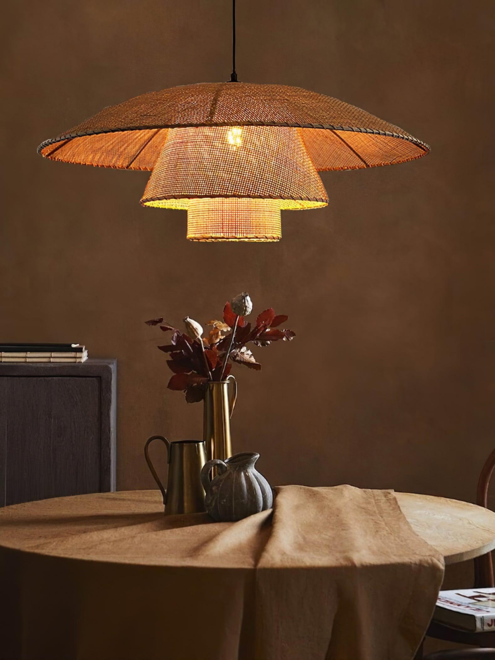 Hat Weave Rattan Pendant Lamp - Letslighting