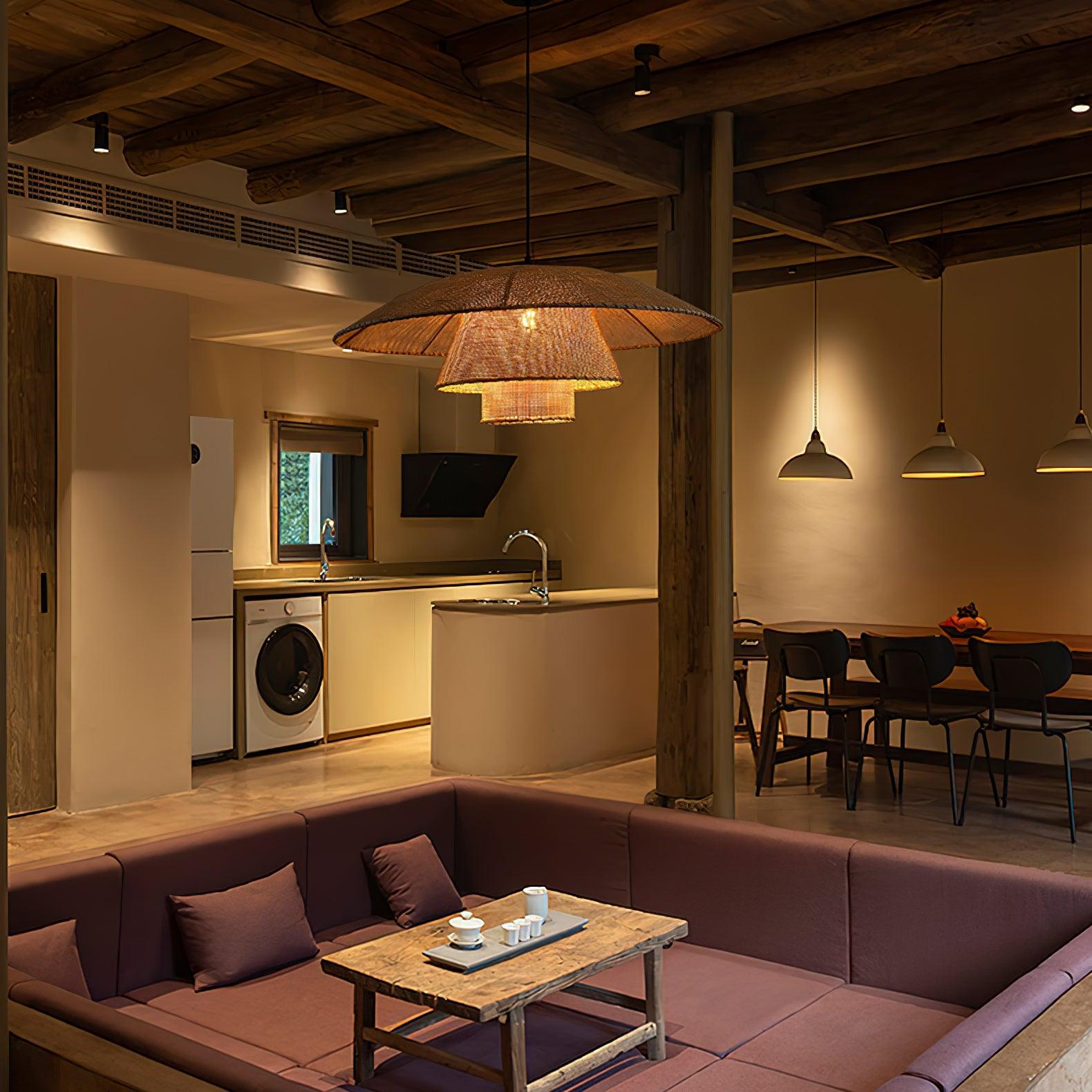 Hat Weave Rattan Pendant Lamp - Letslighting
