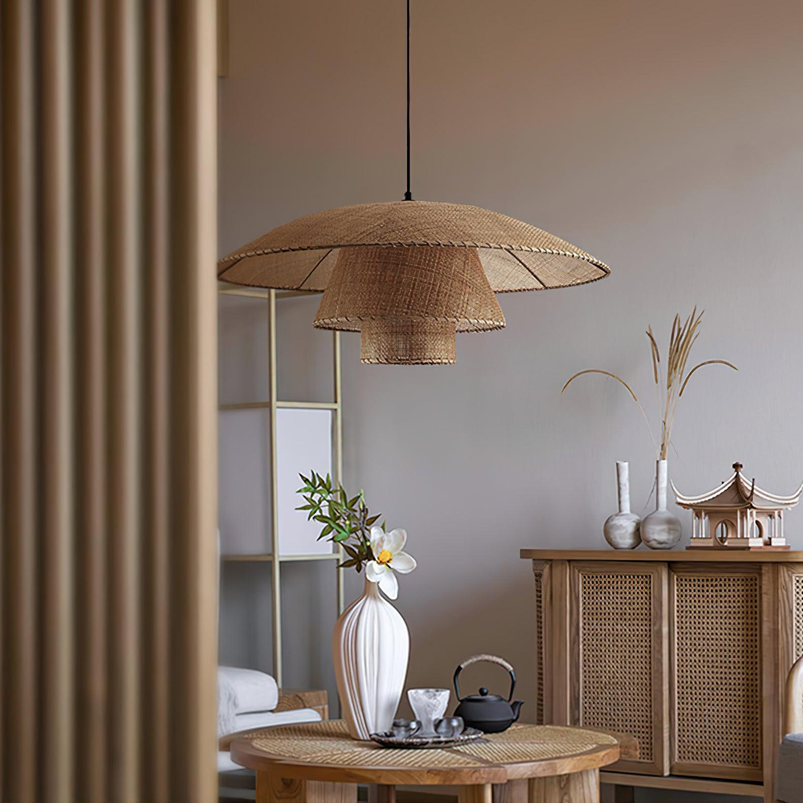 Hat Weave Rattan Pendant Lamp - Letslighting