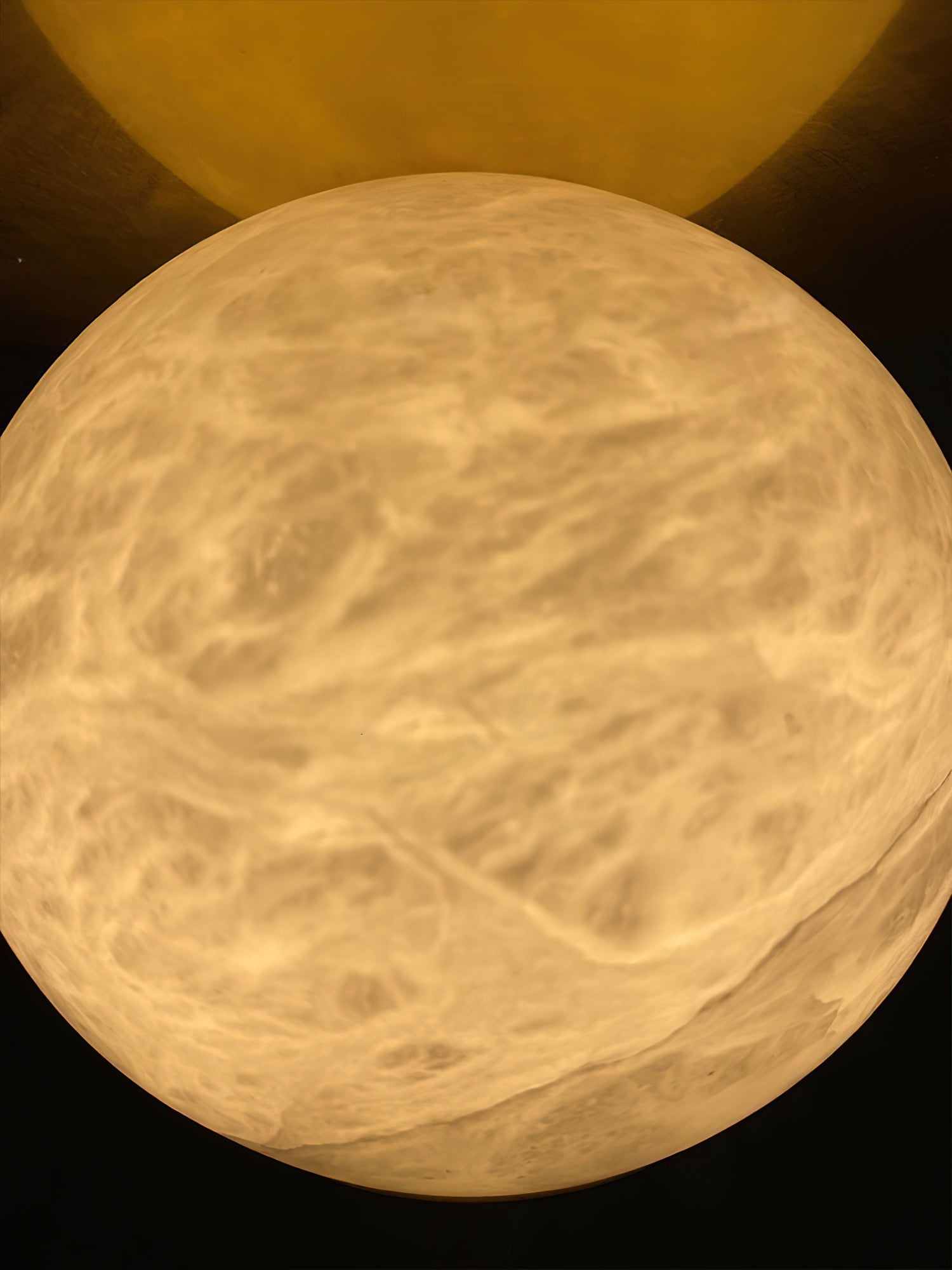 Alvarel Modern Minimalist Cord Brass Alabaster Pendant Light - Lamp Copper