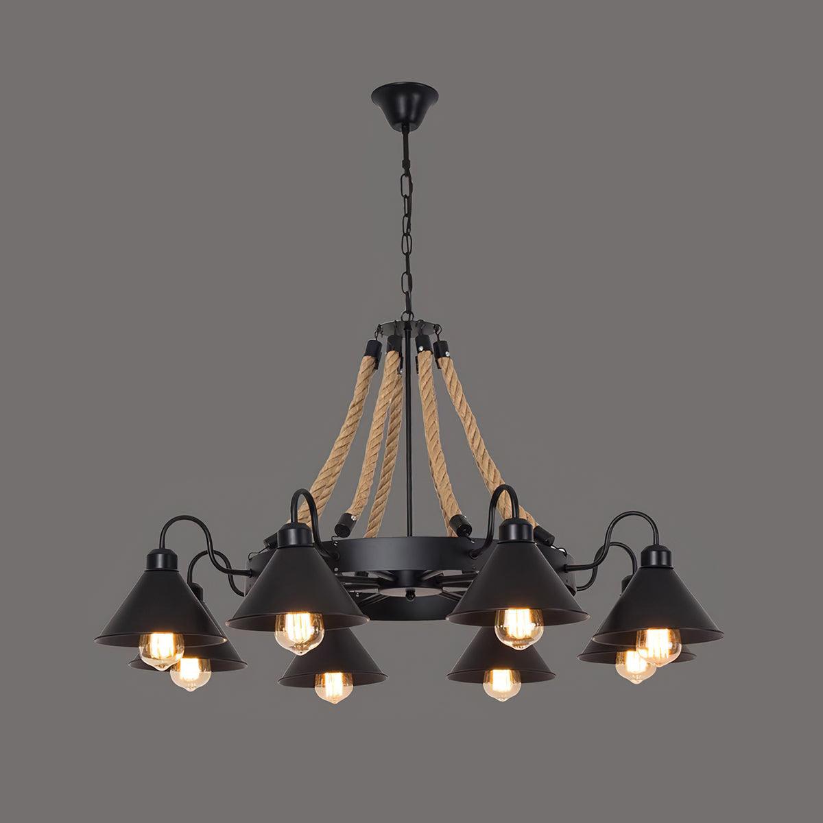 Aiden Industrial Metal Chandelier - Letslighting