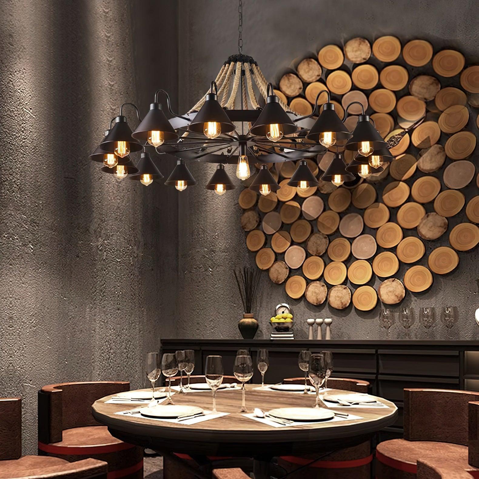 Aiden Industrial Metal Chandelier - Letslighting