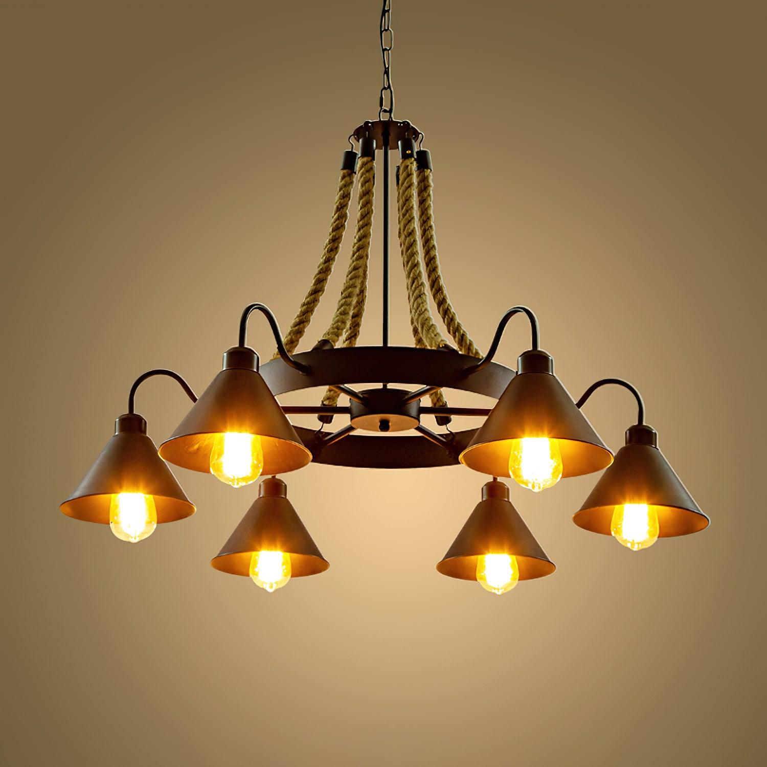 Aiden Industrial Metal Chandelier - Letslighting
