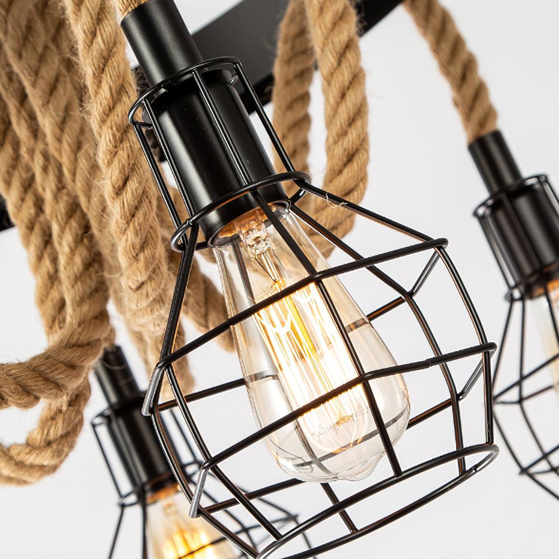 Hemp Rope Industrial Starfall Chandelier - Letslighting