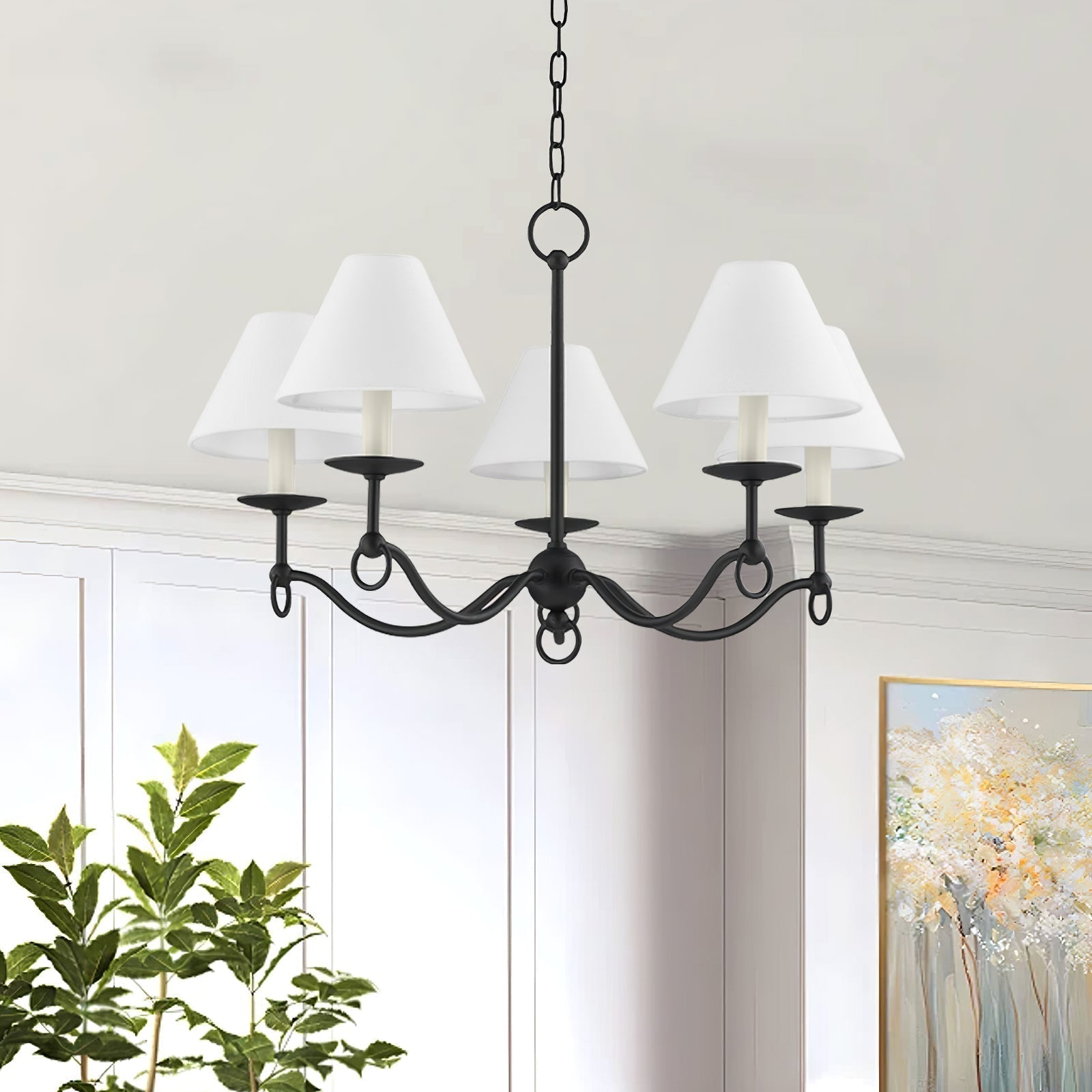 Aurora Chandelier Curved Arms Vintage - Letslighting