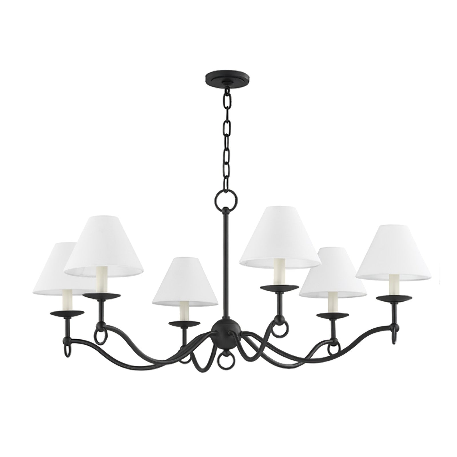 Aurora Chandelier Curved Arms Vintage - Letslighting
