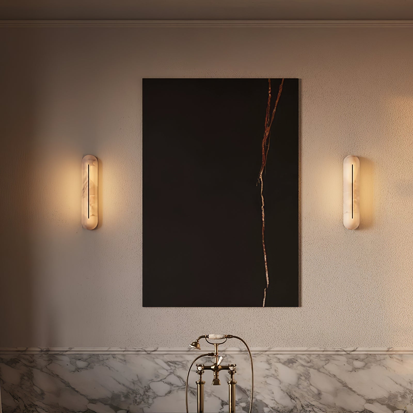 Armaryra Oblong Alabaster Wall Light - Letslighting