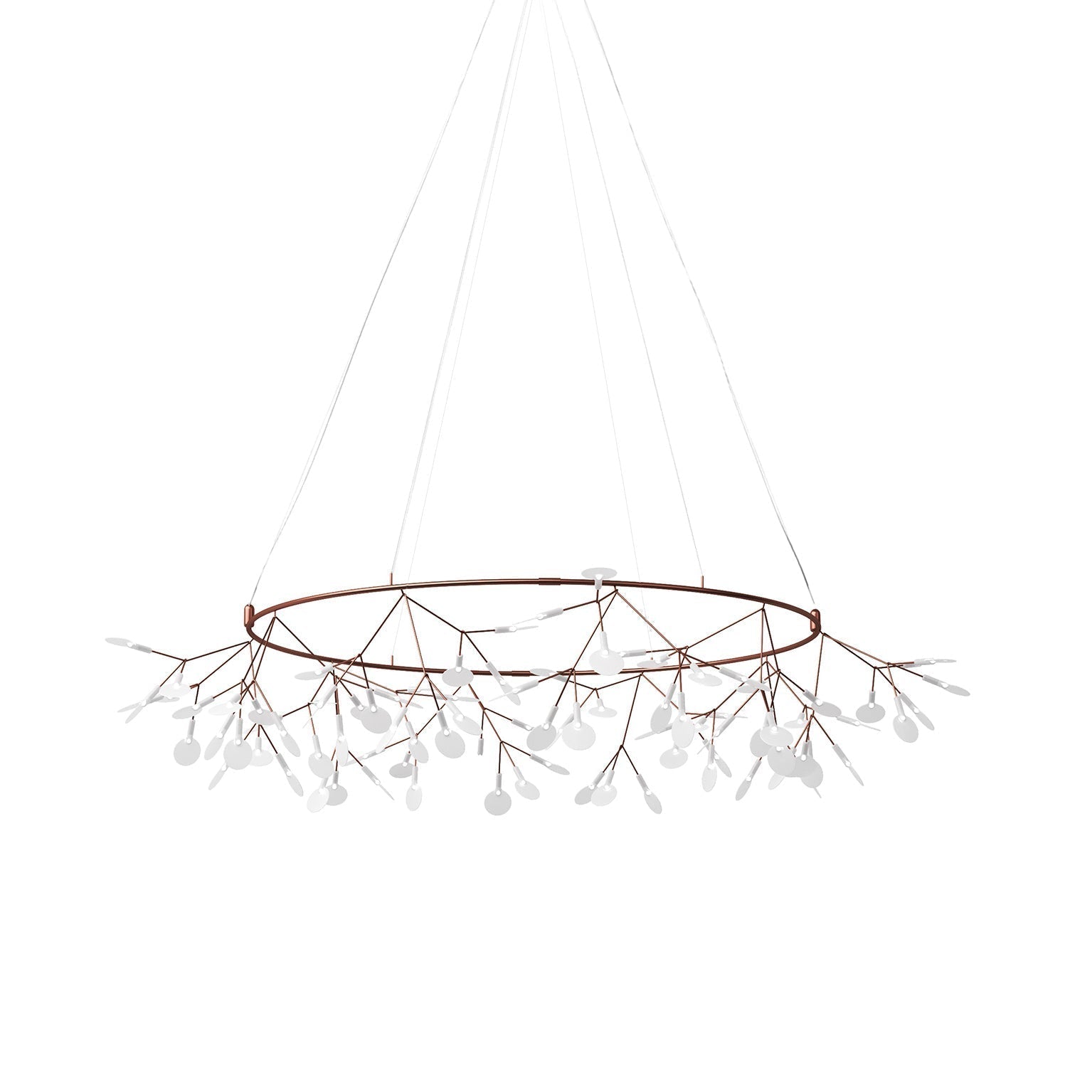 Arthearae Postmodern Luxury Round Metal Acrylic Chandelier - Lamp Copper
