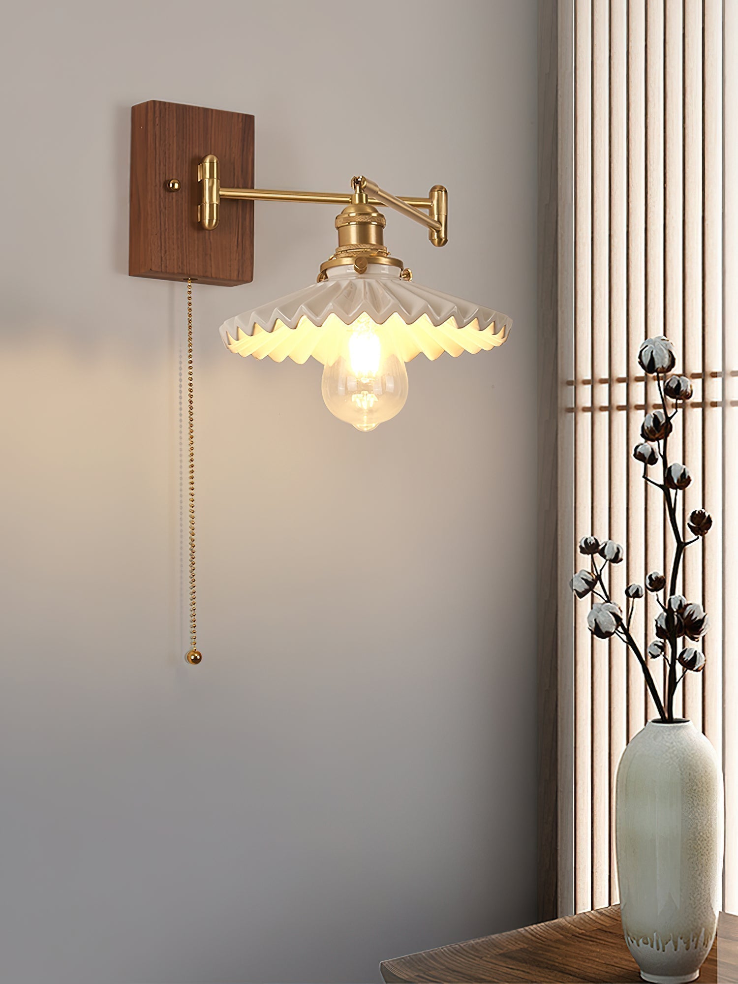 Heritage Walnut Wall Lamp - Letslighting
