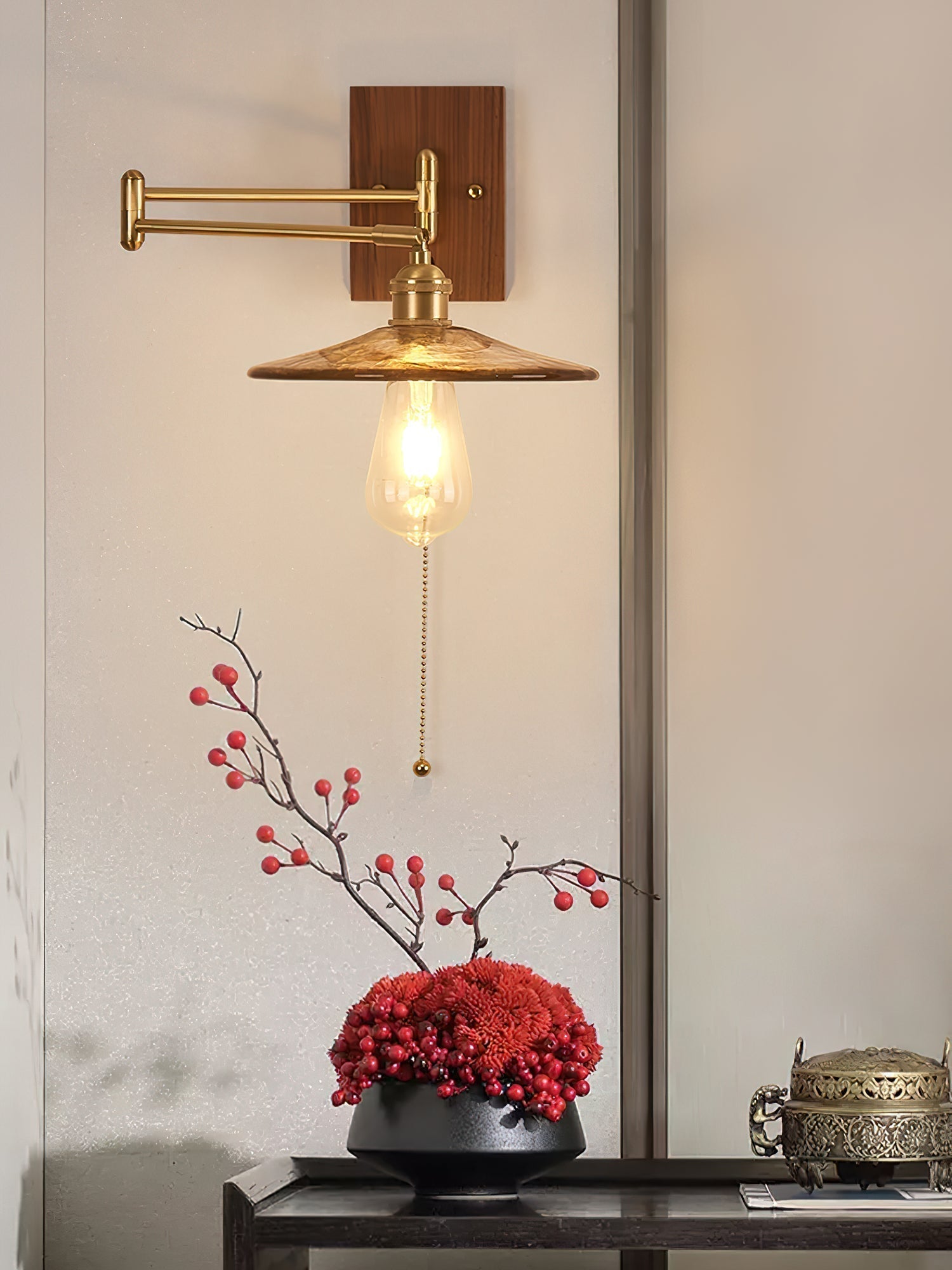 Heritage Walnut Wall Lamp - Letslighting