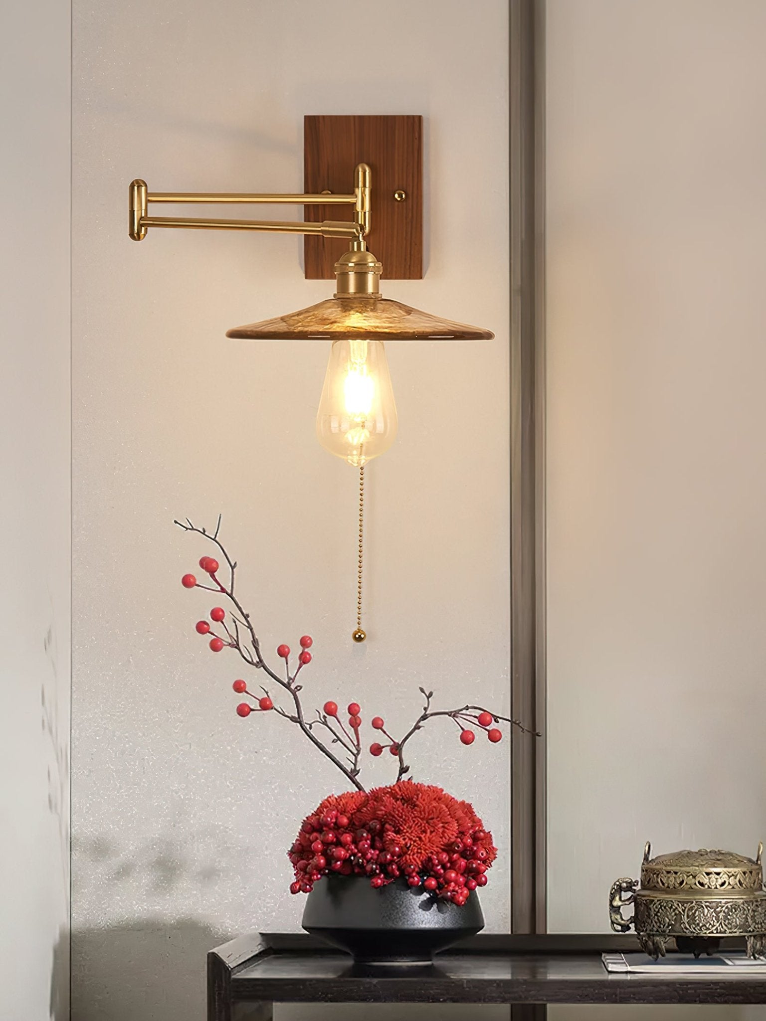 Heritage Walnut Wall Lamp - Letslighting