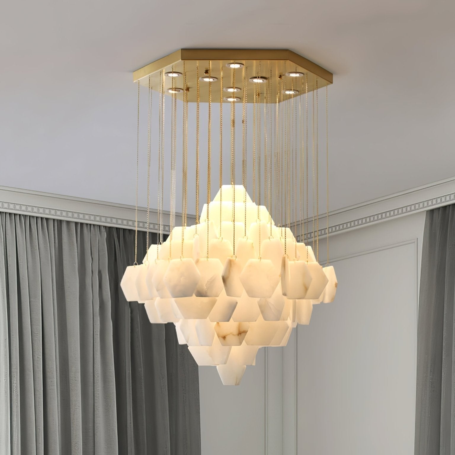 Aurelia Luxury Alabaster Chandelier - Letslighting