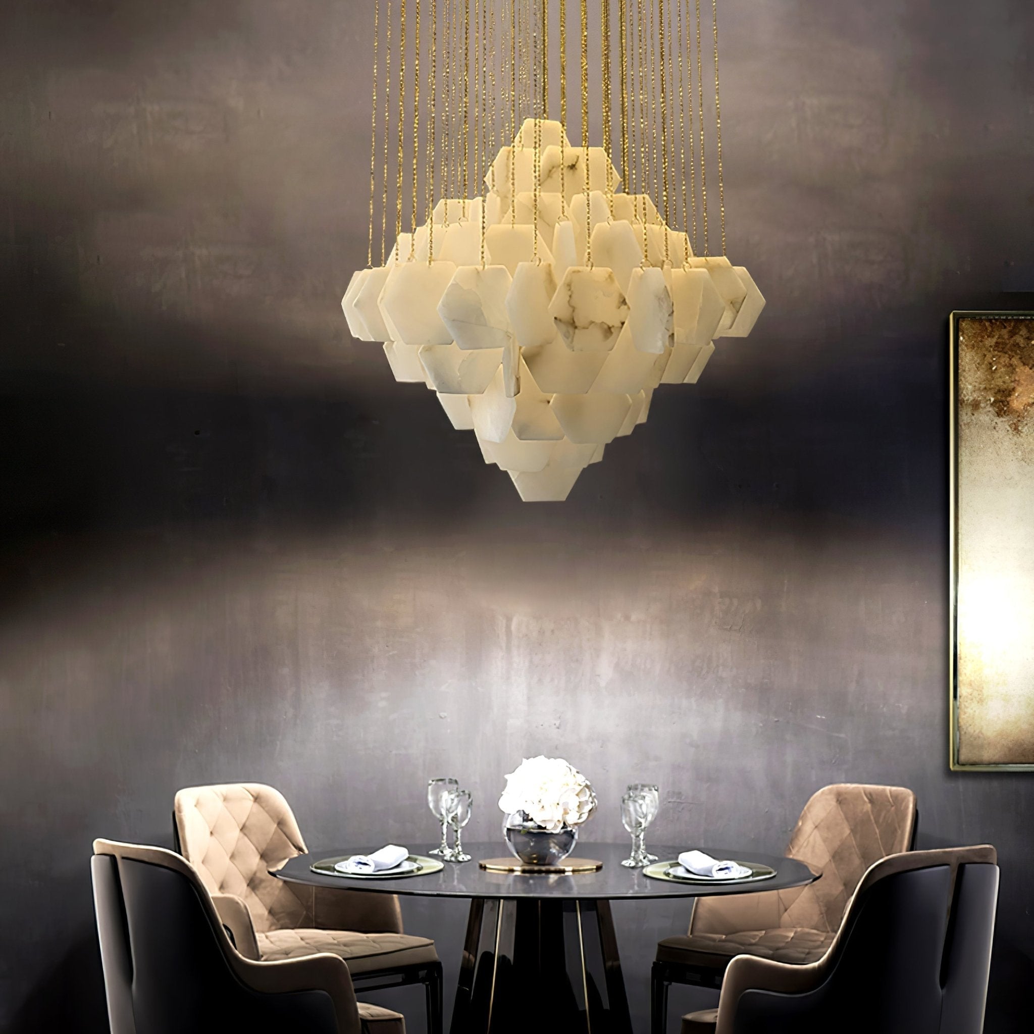 Aurelia Luxury Alabaster Chandelier - Letslighting